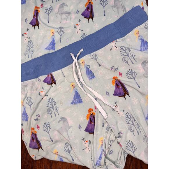 Little Sleepies Unisex Pajama Pants set Olaf Frozen Elsa Anna Jogger Bamboo M - Picture 4 of 9